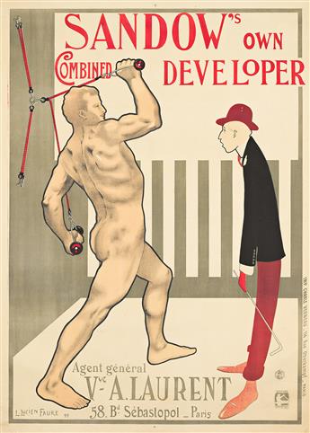 LOUIS-LUCIEN FAURE DUJARRIC (1872-1943). SANDOW'S OWN COMBINED DEVELOPER. 1899. 54x39 inches, 137¼x99½ cm. Charle Verneau, Paris.                